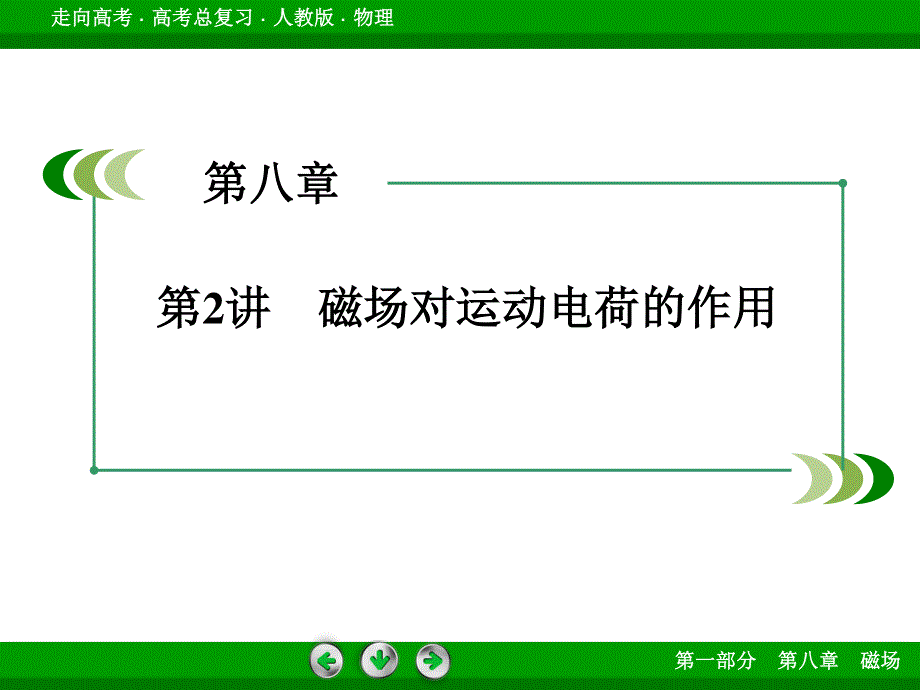 2016届高三物理人教版一轮复习课件：第8章 第2讲磁场对运动电荷的作用.ppt_第3页