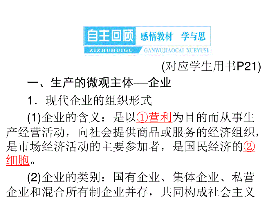 2013届高三政治一轮复习课件：第五课 企业与劳动者（新人教必修1）.ppt_第3页