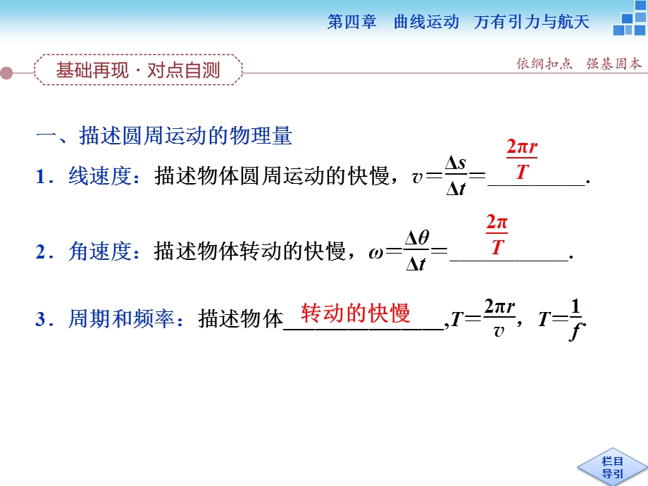 2016届高三物理大一轮复习课件：第4章第3节圆周运动 .ppt_第2页