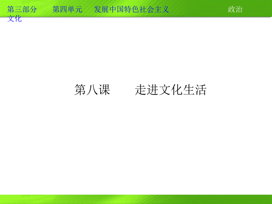 2013届高三政治一轮复习课件：第八课 走进文化生活（新人教必修3）.ppt_第2页