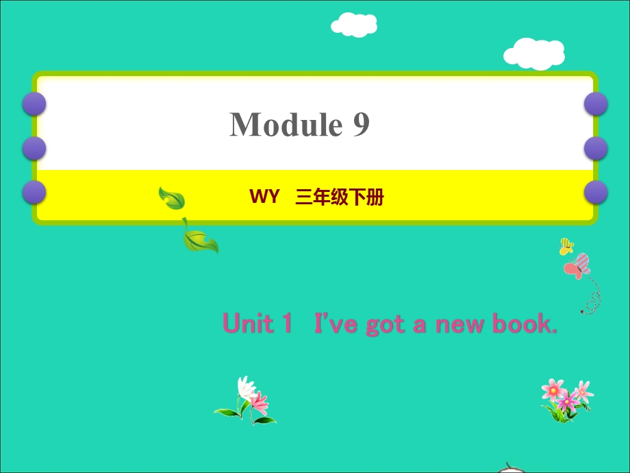 2022三年级英语下册 Module9 Unit 1 I’ve got a new book作业课件 外研版（三起）.ppt_第1页