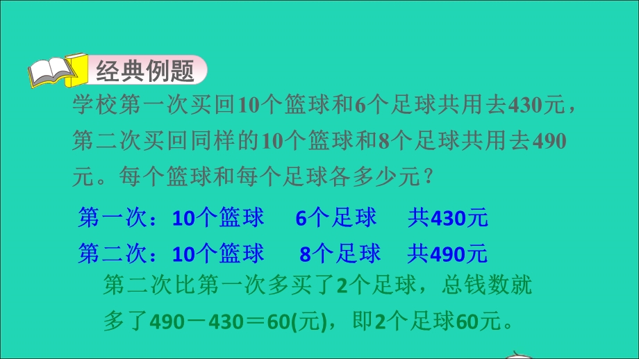 2021四年级数学上册 三 解决问题第6招 用消去法解决问题课件 冀教版.ppt_第3页