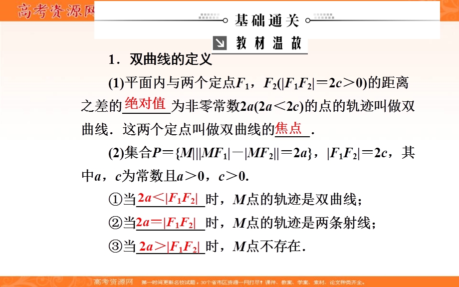 2020届高考数学（文科）总复习课件：第十章 第六节 双曲线 .ppt_第3页