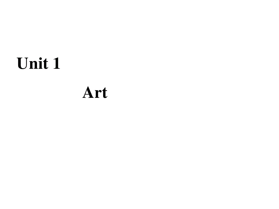 2019-2020学年人教版高中英语选修六课件：UNIT 1 ART SECTION Ⅱ .ppt_第1页