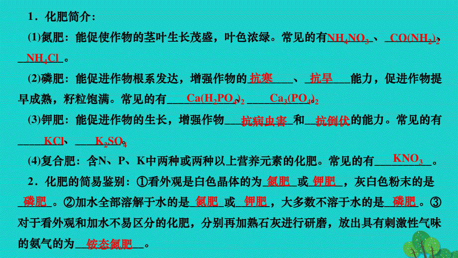 2022九年级化学下册 第十一单元 盐 化肥课题2 化学肥料作业课件（新版）新人教版.ppt_第3页