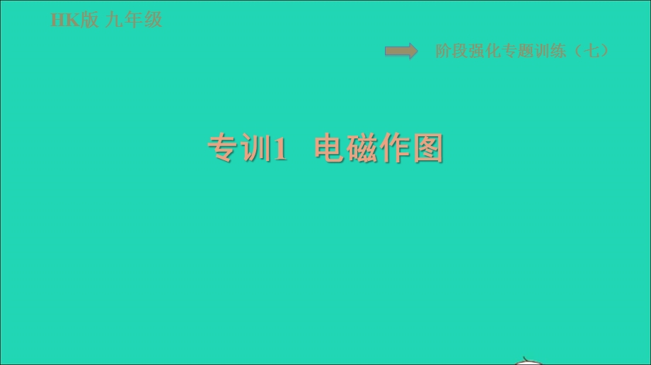 2021九年级物理全册 第十七章 从指南针到磁浮列车 阶段强化专题训练（七）专训1 电磁作图习题课件（新版）沪科版.ppt_第1页