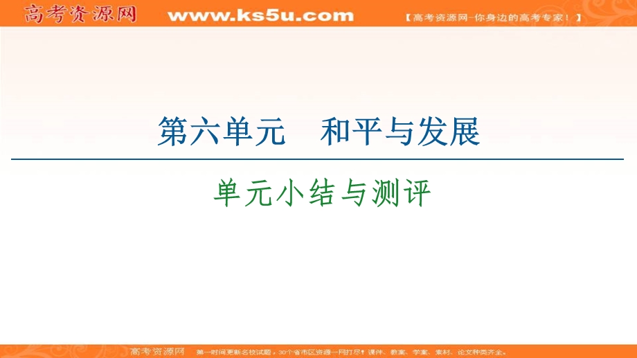 2020-2021学年人教版历史选修3课件：第6单元 单元小结与测评 .ppt_第1页