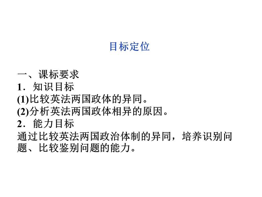 2012届高三一轮复习精品课件：2.4 英法两国政体的异同（人教版选修3）.ppt_第3页