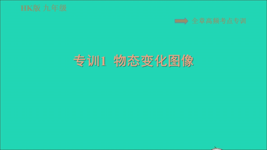 2021九年级物理全册 第十二章 温度与物态变化 高频考点专训1 物态变化图像习题课件（新版）沪科版.ppt_第1页