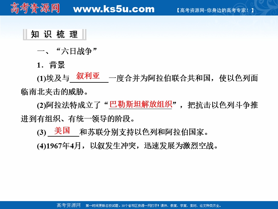 2020-2021学年人教版历史选修3课件：5-4 曲折的中东和平进程 .ppt_第2页