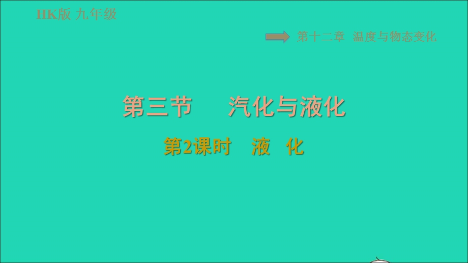 2021九年级物理全册 第十二章 温度与物态变化 12.3汽化与液化第2课时 液化习题课件（新版）沪科版.ppt_第1页