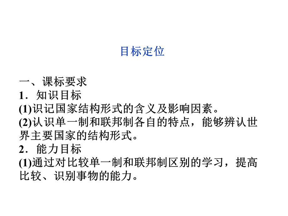 2012届高三一轮复习精品课件：1.3现代国家的结构形式(新人教选修3）.ppt_第2页