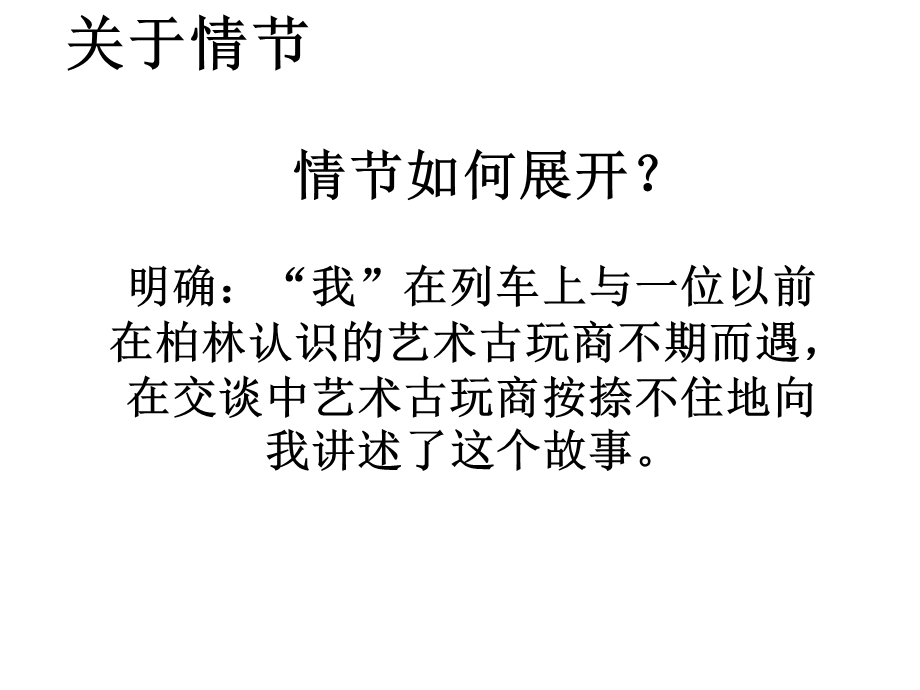 2015-2016学年度高二语文苏教版选修系列《短篇小说选读》选读（看不见的珍藏）课件 .ppt_第2页