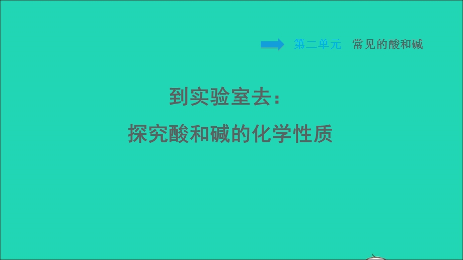 2022九年级化学全册 第二单元 常见的酸和碱 到实验室去：探究酸和碱的化学性质习题课件 鲁教版五四制.ppt_第1页