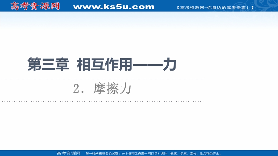 2021-2022学年新教材人教版物理必修第一册课件：第3章 2．摩擦力 .ppt_第1页