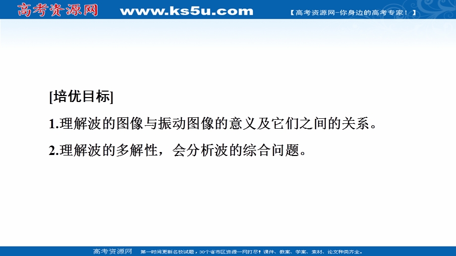 2021-2022学年新教材人教版物理选择性必修第一册课件：第3章 素养培优课2　波动图像与振动图像、波的多解问题 .ppt_第2页