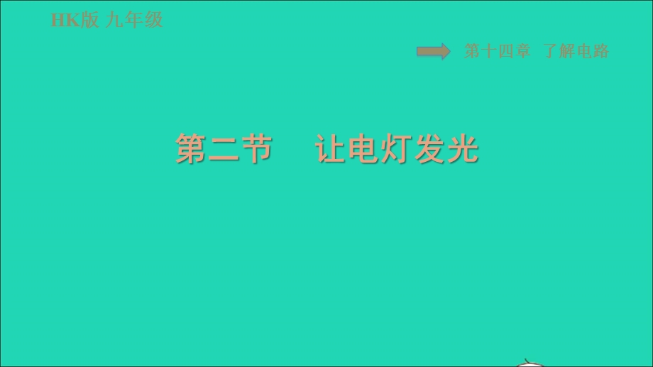 2021九年级物理全册 第十四章 了解电路 14.2 让电灯发光习题课件（新版）沪科版.ppt_第1页