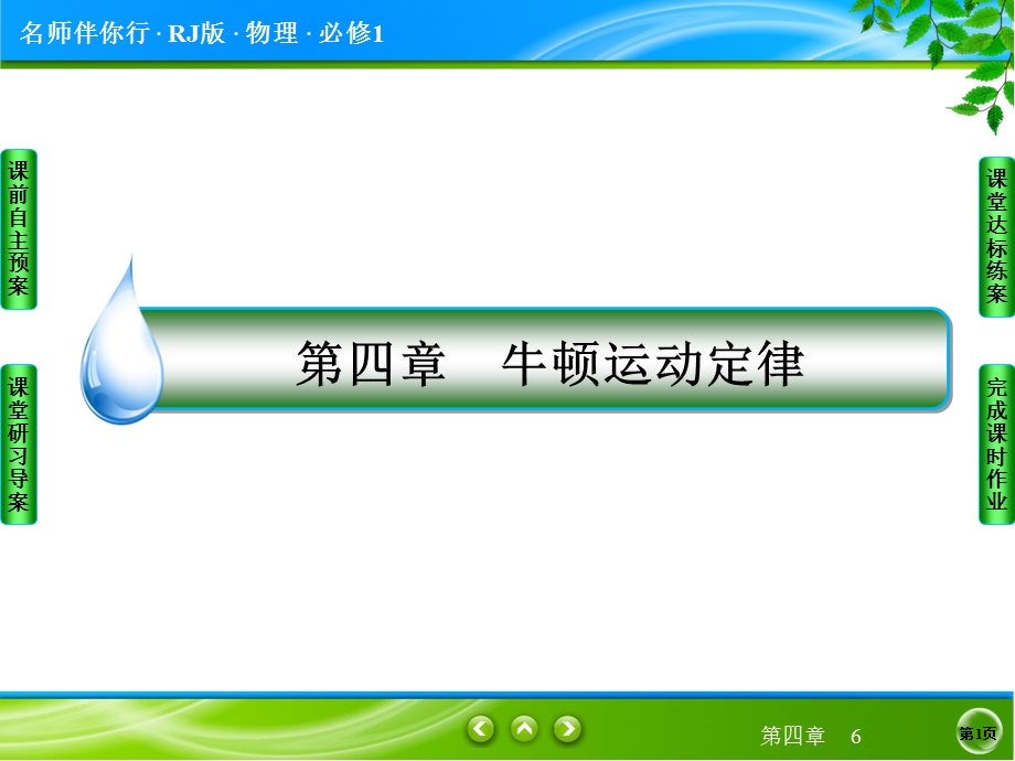 2015-2016学年物理人教版必修一课件 第四章 6 用牛顿运动定律解决问题（一）.ppt_第1页