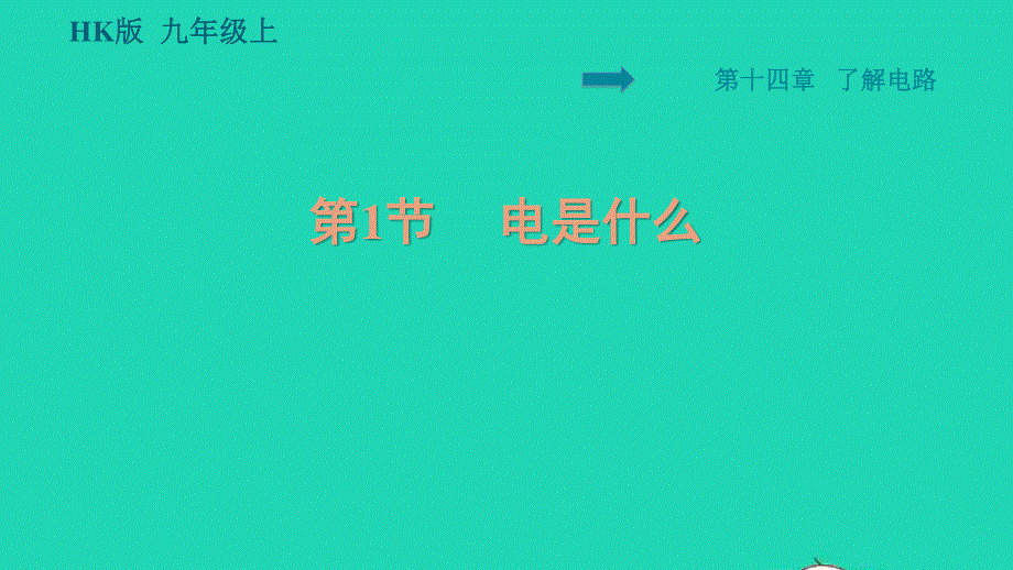 2021九年级物理全册 第十四章 了解电路 14.1电是什么习题课件（新版）沪科版.ppt_第1页