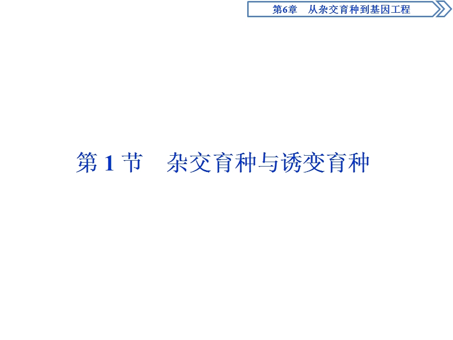 2019-2020学年人教版生物必修二新素养同步课件：第6章 第1节　杂交育种与诱变育种 .ppt_第2页