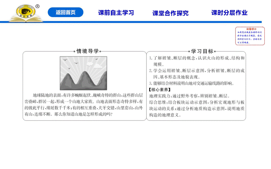 2020-2021学年人教版地理高中必修一课件：4-2 山地的形成 .ppt_第2页