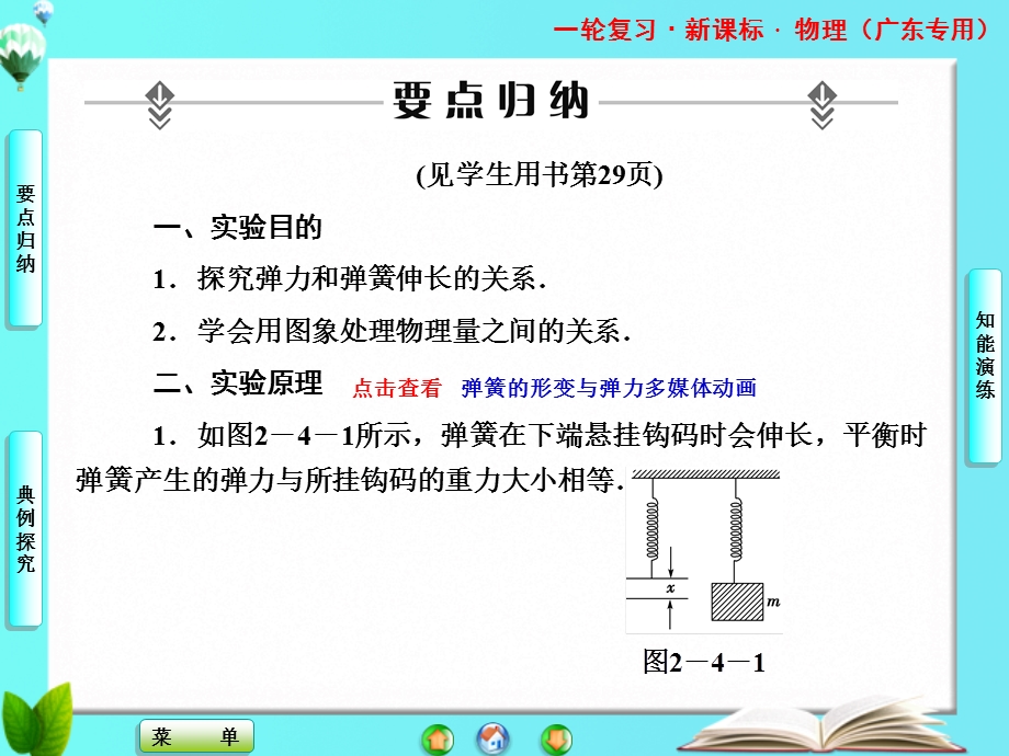 2013届课堂新坐标物理一轮复习课件：实验二 探究弹力和弹簧伸长量的关系.ppt_第2页