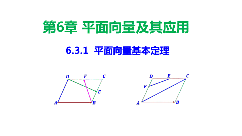 6-3-1平面向量基本定理课件-2021-2022学年高一下学期数学人教A版（2019）必修第二册第六章 PDF版含解析.pptx_第1页