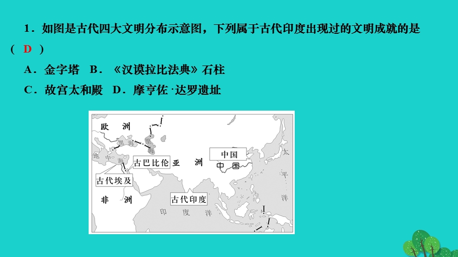 2022九年级历史上册 第一单元 古代亚非文明第3课 古代印度作业课件 新人教版.ppt_第3页