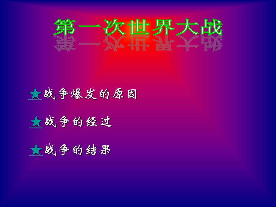 2012届高三历史二轮复习：专题一 第一次世界大战 课件（人民版选修三）.ppt_第1页