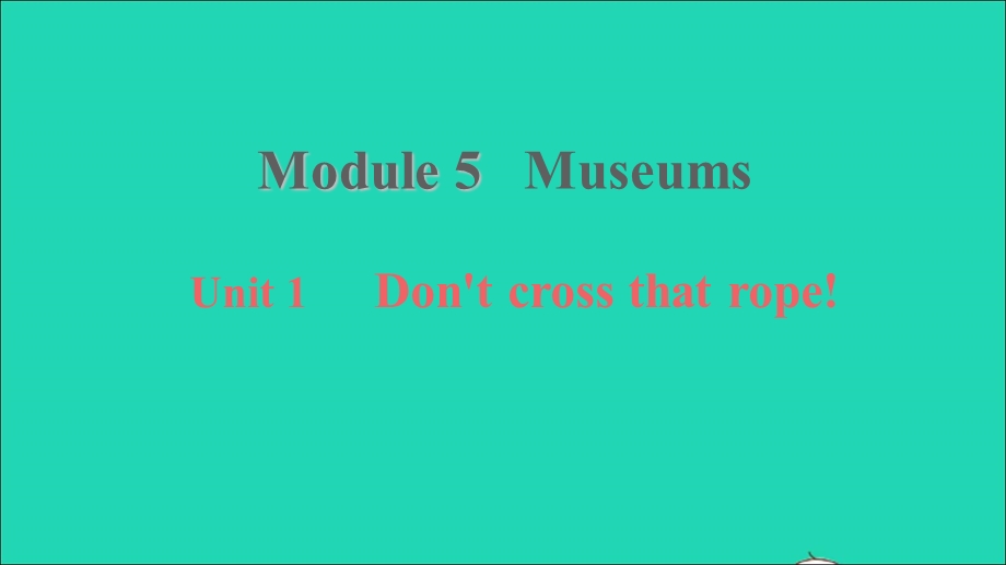 2021九年级英语上册 Module 5 Museums Unit 1 Don't cross that rope习题课件（新版）外研版.ppt_第1页