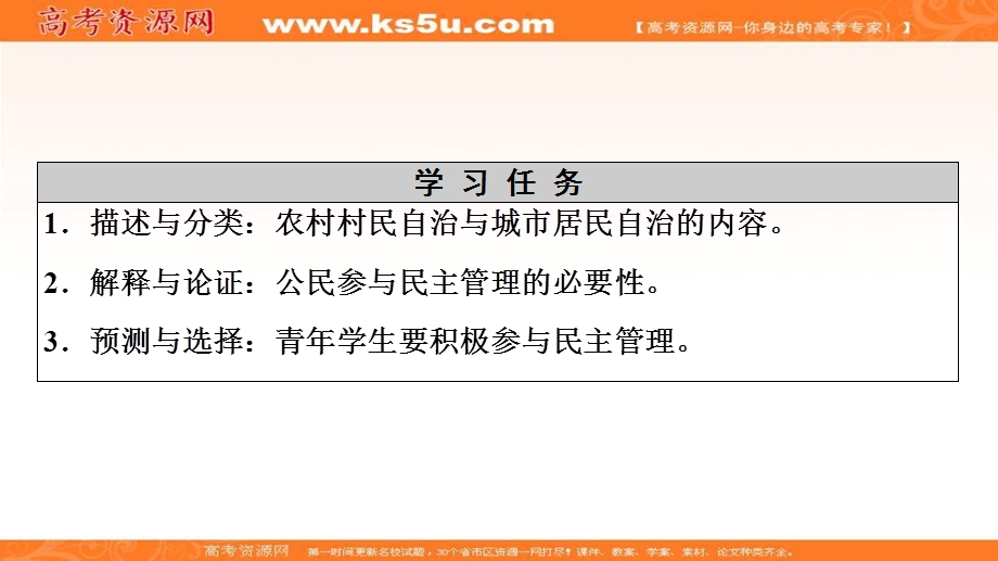 2020-2021学年人教版政治必修2课件：第1单元 第2课 第3框　民主管理：共创幸福生活 .ppt_第2页