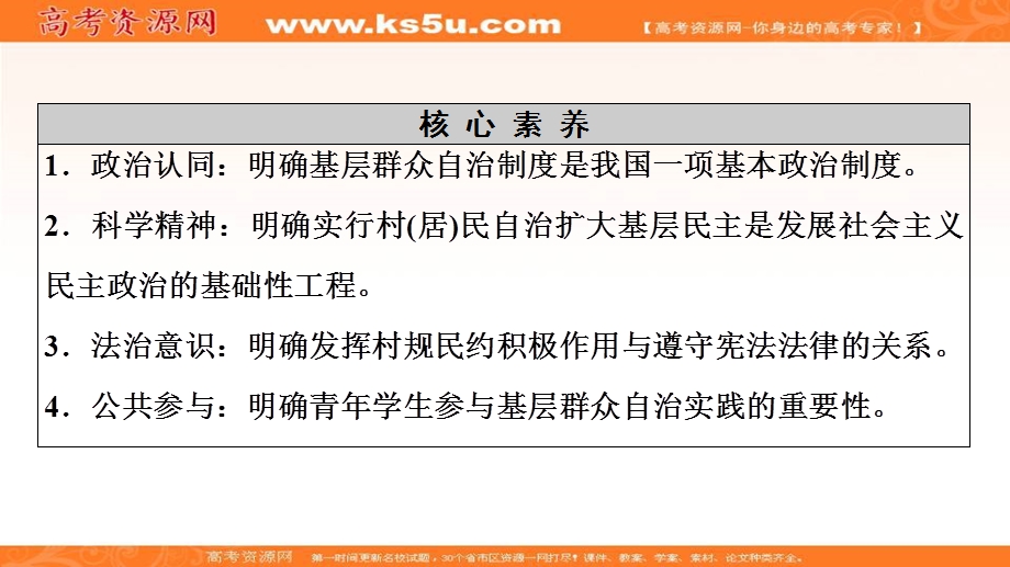 2020-2021学年人教版政治必修2课件：第1单元 第2课 第3框　民主管理：共创幸福生活 .ppt_第3页