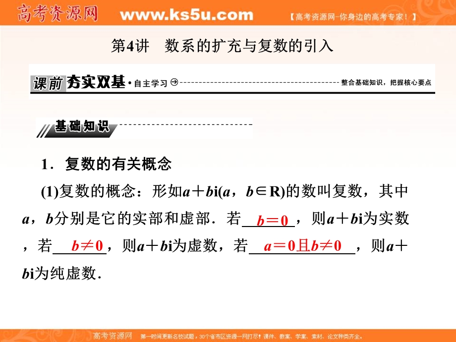 2020届高三数学文科总复习课件：第五章 平面向量、数系的扩充与复数的引入 课时作业5-4 .ppt_第1页