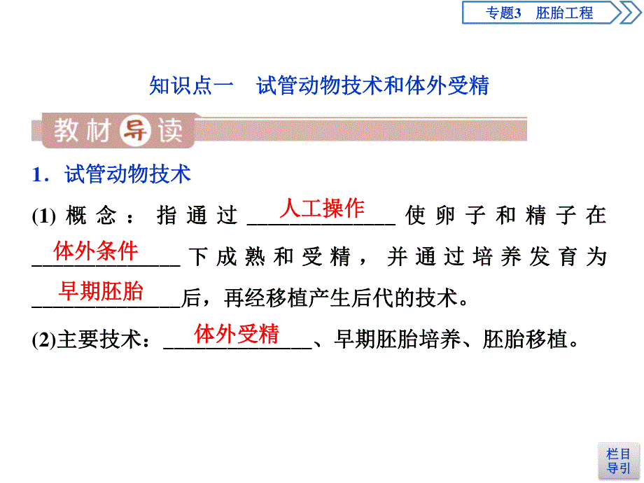 2019-2020学年人教版生物选修三江苏专用课件：3．2　体外受精和早期胚胎培养 .ppt_第3页