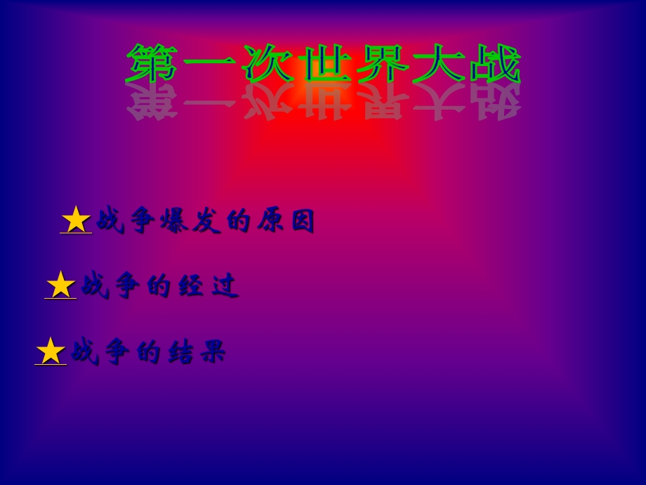 2012届高三历史冲刺教学：专题一 第一次世界大战 课件（人民版选修三）.ppt_第1页