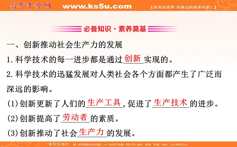 2020-2021学年人教版政治必修4课件： 3-10-2 创新是引领发展的第一动力 .ppt_第3页