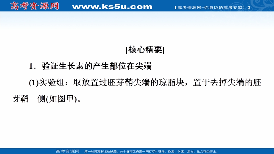 2021-2022学年新教材人教版生物选择性必修1课件：第5章 素能提升课　与生长素有关的实验设计和分析 .ppt_第2页