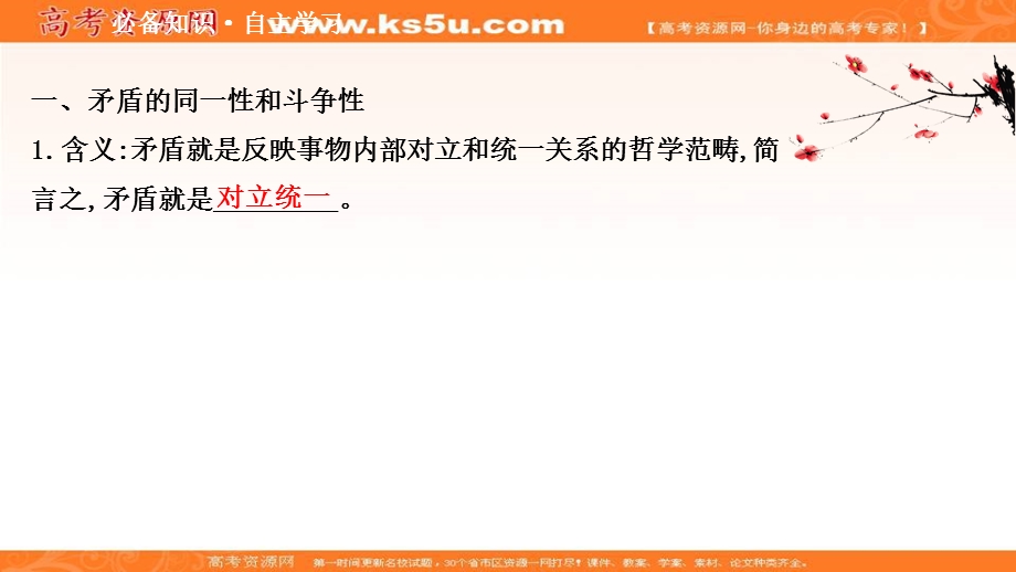 2020-2021学年人教版政治必修4课件：第三单元 第九课 第一框 矛盾是事物发展的源泉和动力 .ppt_第3页