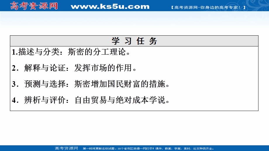 2020-2021学年人教版政治选修2课件：专题1 2　斯密的政策主张 .ppt_第2页