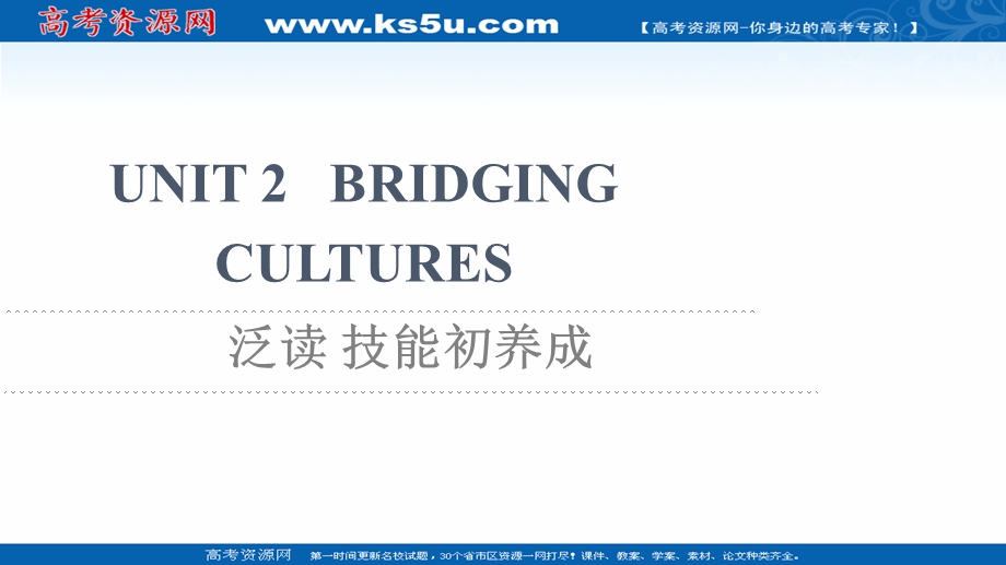 2021-2022学年新教材人教版英语选择性必修第二册课件：UNIT 2 BRIDGING CULTURES 泛读 技能初养成 .ppt_第1页