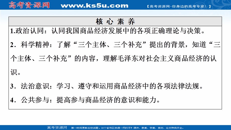 2020-2021学年人教版政治选修2课件：专题4 4　毛泽东对社会主义商品经济的认识 .ppt_第3页