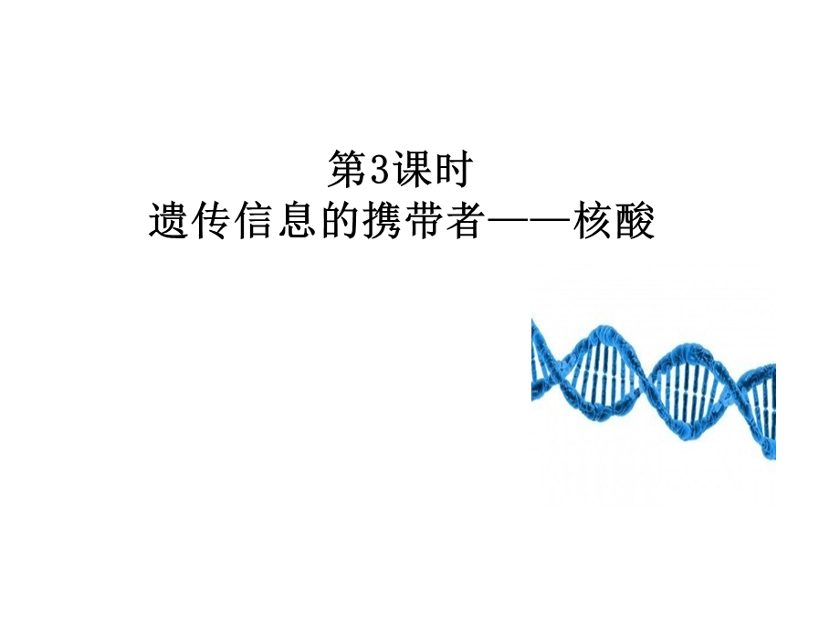 2015-2016学年高一人教版生物必修一课件：第2章 第3节 遗传信息的携带者——核酸1 .ppt_第1页