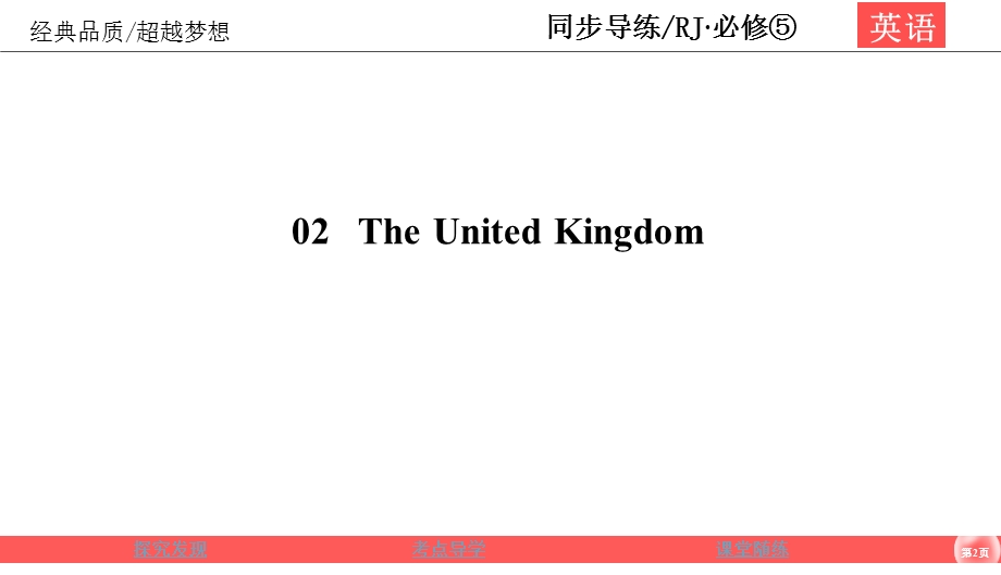 2019-2020学年人教版英语必修五同步导练课件：UNIT 2 THE UNITED KINGDOM 2-4 .ppt_第2页