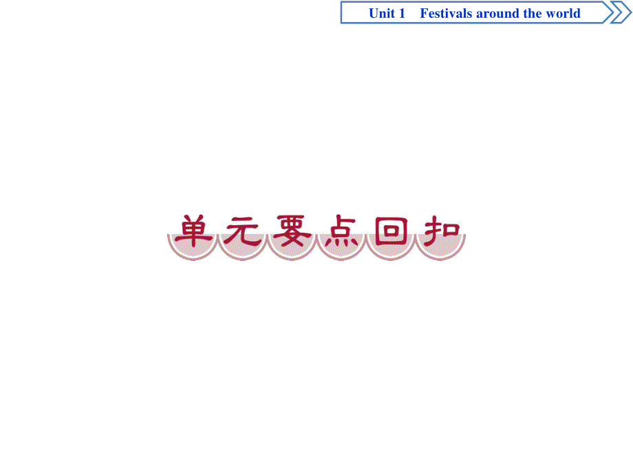 2019-2020学年人教版英语必修三新素养同步课件：UNIT 1 FESTIVALS AROUND THE WORLD 单元要点回扣 .ppt_第1页