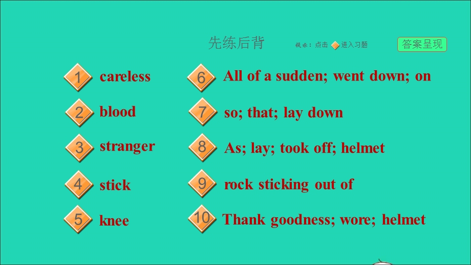 2021九年级英语上册 Unit 3 Safety Lesson 15My Helmet Saved My Life课件（新版）冀教版.ppt_第2页