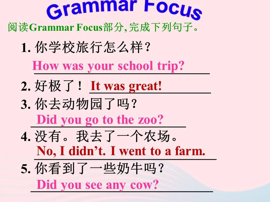 2022七年级英语下册 Unit 11 How was your school trip Section A( Grammar Focus-3b)教学课件（新版）人教新目标版.ppt_第3页