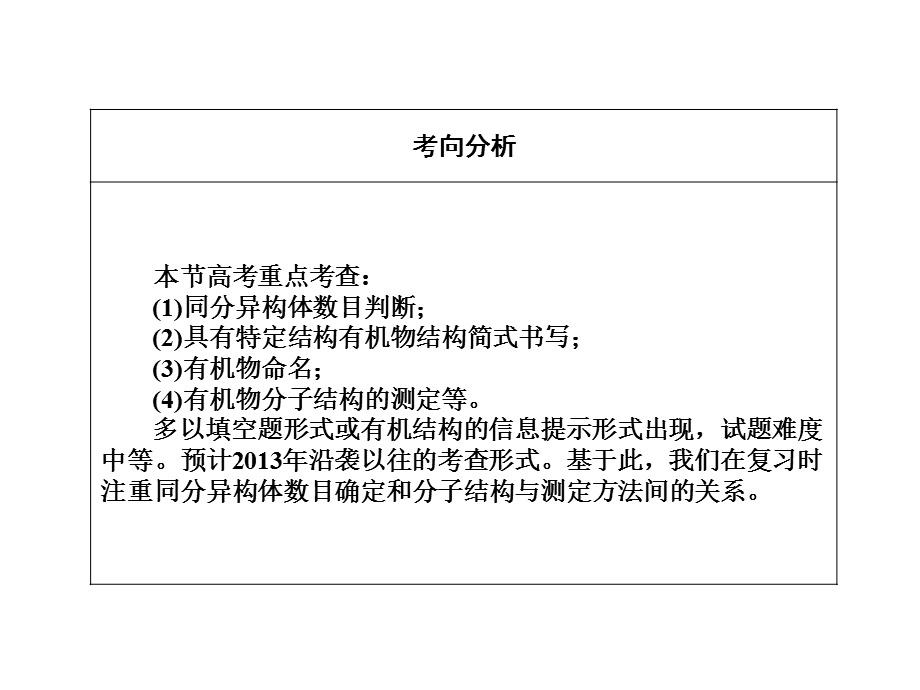 2013届高三化学一轮复习课件：10.1认识有机化合物（人教版）.ppt_第3页