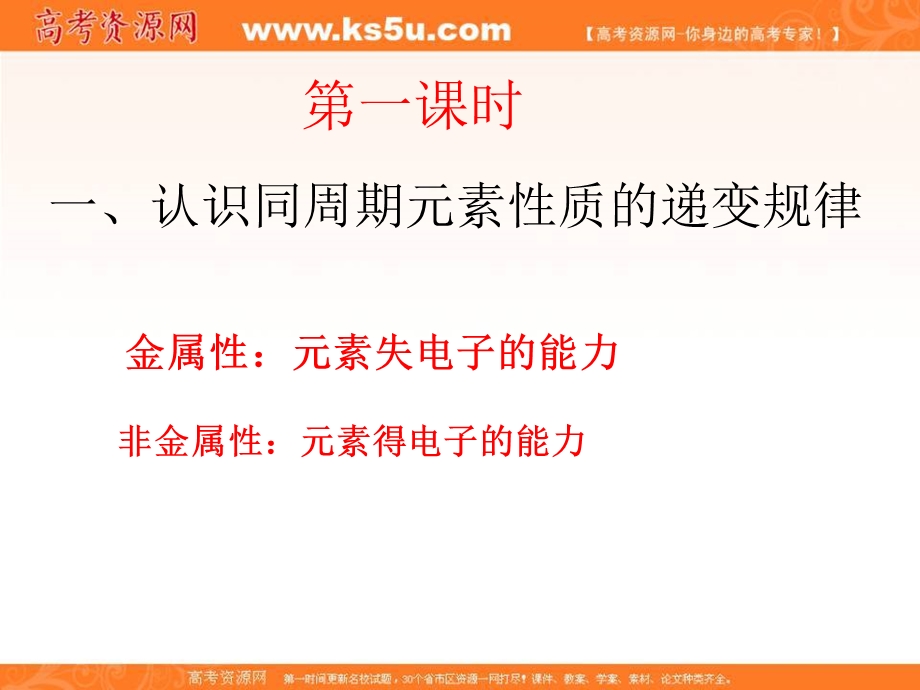 2016届山东省巨野县第一中学高一化学鲁科版必修2：1.3元素周期表的应用 课件2 .ppt_第2页