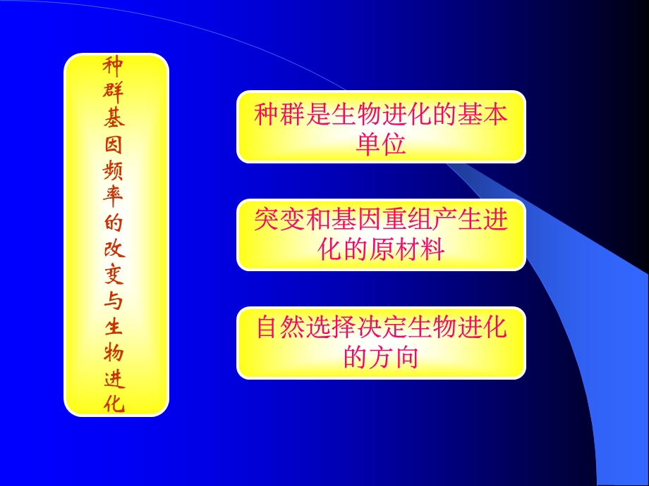 2015-2016学年高一人教版生物必修二配套课件：7.2.1 种群基因频率的改变与生物进化 .ppt_第2页