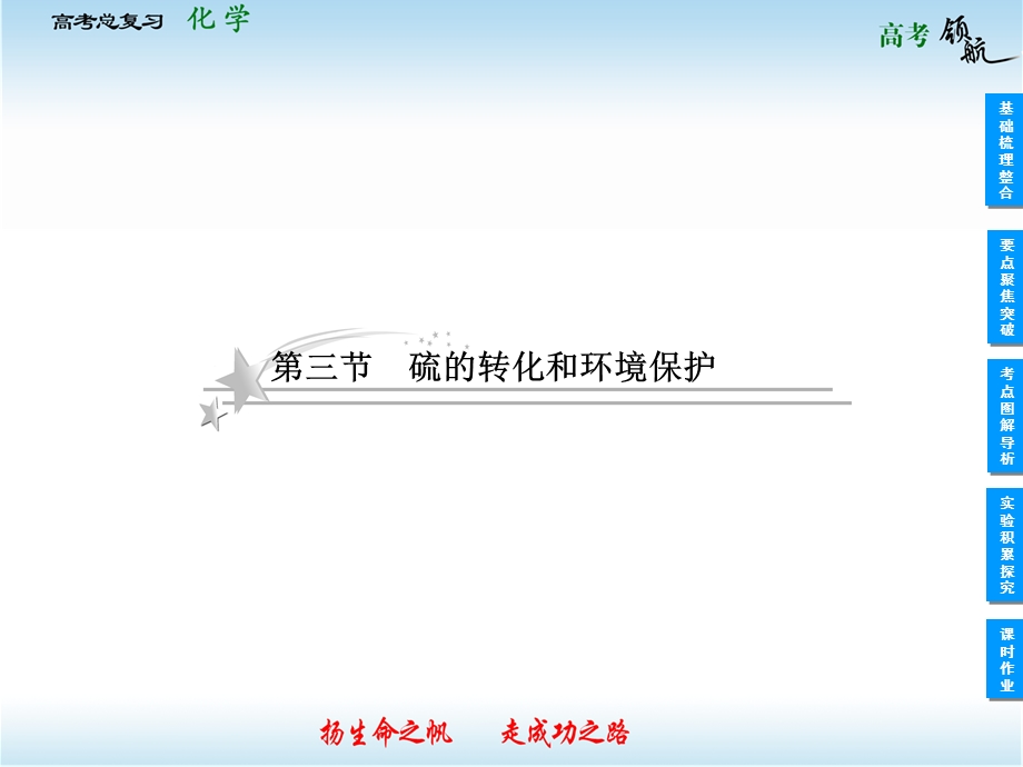 2013届高三化学一轮复习课件：4.3硫的转化和环境保护（人教版）.ppt_第1页